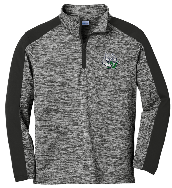 Woodbridge Wolfpack Youth PosiCharge Electric Heather Colorblock 1/4-Zip Pullover